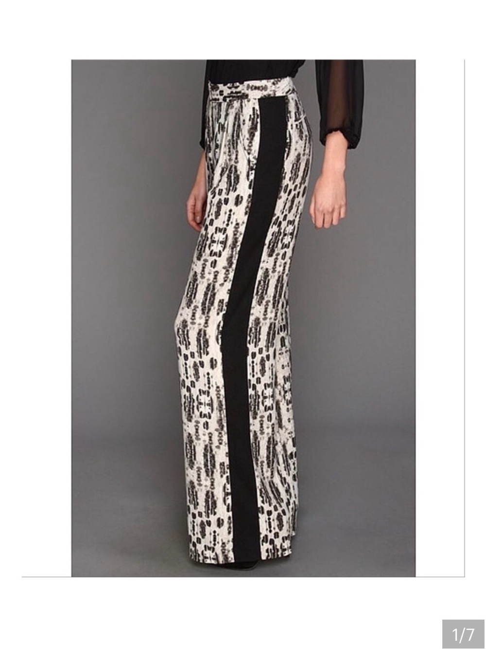 BCBG Max Azria Print Rasha Side Stripe Pant